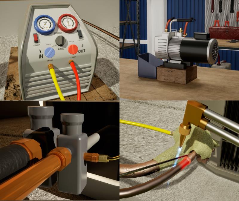 Image containing tools used in HVAC installations.