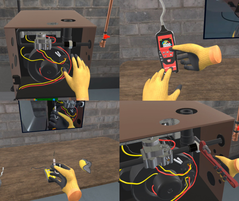 Gas Furnace Maintenance Course teaching HVAC certification skills and safety protocols
